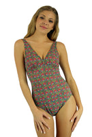 Pink Toucan tan through swimsuit with structured cups.