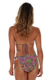 Tan through string bikini bottoms -- back view -- purple Fiji.