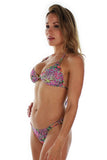Tan through string bikini top -- side view -- purple Fiji.