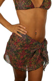 Lifestyles Direct Tan Through Swimwear sarong swimwear coverup in pink Safari print.