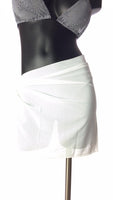 Solid white sarong from Lifestyles Direct Tan Through Swimwear.