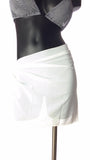 Solid white sarong from Lifestyles Direct Tan Through Swimwear.