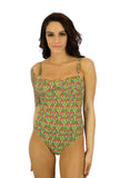 Underwire support adjustable strap one piece swimsuit in red Toucan from Lifestyles Direct Tan Through Swimwear.