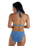 Back view of blue Tahiti ring bikini bottom