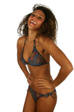 Multicolor Safari on string bikini bottoms from Lifestyles Direct Tan Through Swimwear.