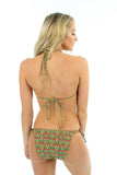 Back of red Toucan string bikini top from Lifestyles Direct Tan Through Swimwear.