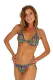 Green Heat string bikini top in tan through fabric from Lifestyles Direct.