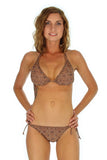 Brown Caged string bikini top from Lifestyles Direct Tan Through Swimwear.