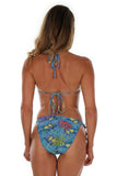 Tan through string bikini top -- back view -- aqua Fiji.
