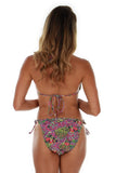 Tan through string bikini top -- back view -- purple Fiji.