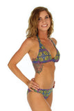 Green Heat tan through halter top from Lifestyles Direct.