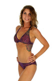 Purple Safari tan through halter top from Lifestyles Direct.
