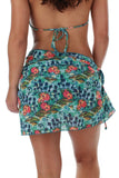 Back view of blue Morea sarong from Lifestyles Direct Tan Through Swimwear.